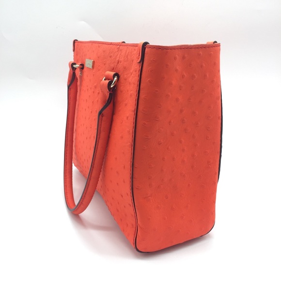 NWT Kate Spade Wellesley Quinn Bag in Ostrich Flame - Picture 3 of 10